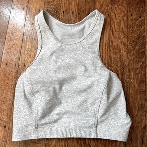 Outdoor Voices dove gray athena crop top